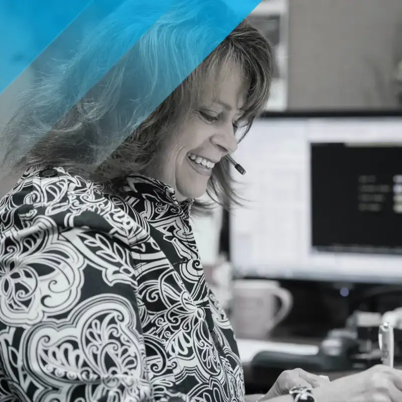 Woman working at desk