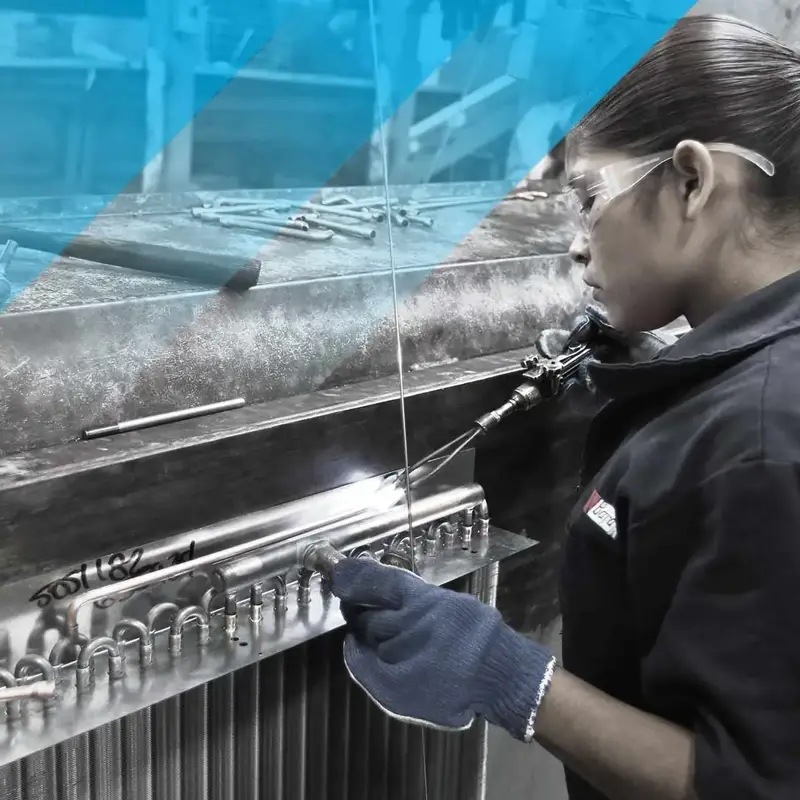 Woman making coil