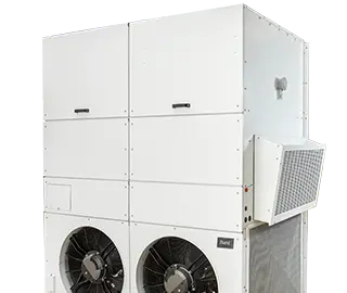 Interior of a waste water treatment building cooled by Bard exterior wall-mount HVAC systems.