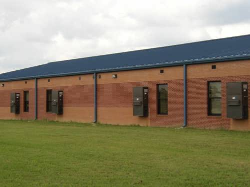 A school with Bard exterior wall-mounts.