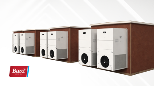 Rendering of Bard MEGA-TEC Exterior Wall-Mount Air Conditioners for a data venter gray space.