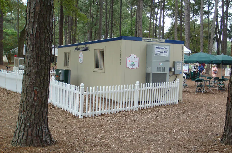 Modular unit on a building in the woods