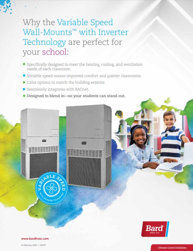 One page explainer - Why variable speed wall-mounts with inverter technology are perfect for your school