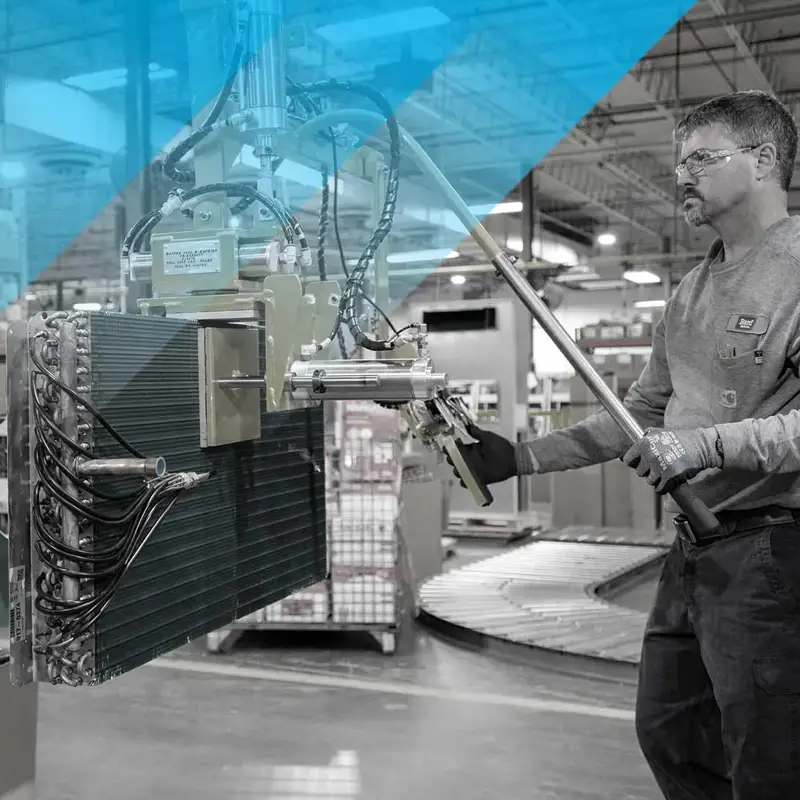 man working in factory